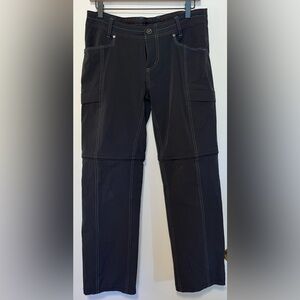 Kuhl Kliffside Convertible Cargo Pants Womens Size 8R Dark Gray Outdoors Hiking